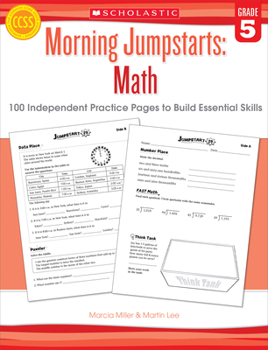 Paperback Morning Jumpstarts: Math: Grade 5: 100 Independent Practice Pages to Build Essential Skills Book