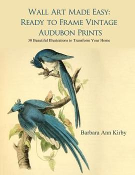 Paperback Wall Art Made Easy: Ready to Frame Vintage Audubon Prints: 30 Beautiful Illustrations to Transform Your Home Book