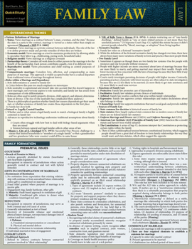 Misc. Family Law: A Quickstudy Laminated Reference Guide Book