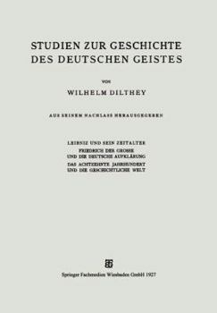 Paperback Studien Zur Geschichte Des Deutschen Geistes [German] Book