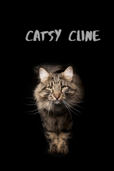 Paperback Catsy Cline: Personalized Name Journal Notebook for Cat and Unicorn Lovers - (Wide Ruled Notebook, 100 Pages, 6x9 inches) Book