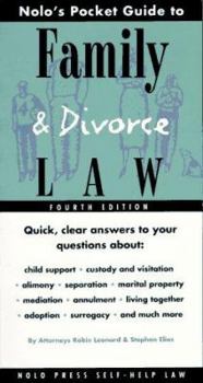 Paperback Nolo's Pocket Guide to Family Law 4/E Book
