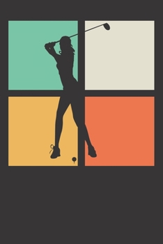 Notebook: Vintage Golfing Girls Dot Grid 6x9 120 Pages