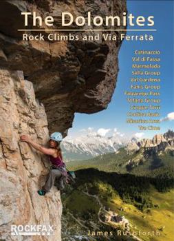 Paperback The Dolomites: Rock Climbs and via Ferrata (Rockfax Climbing Guide Series) Book