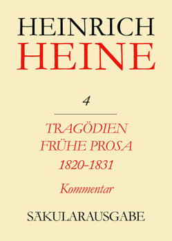 Hardcover Tragödien. Frühe Prosa 1820-1831. Kommentar [German] Book
