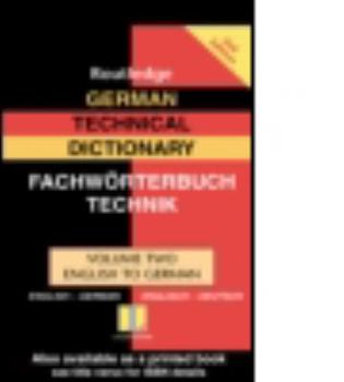 Hardcover German Technical Dictionary (Volume 2) Book
