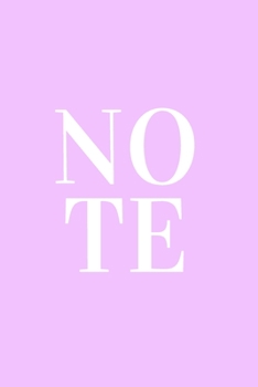 Paperback Notebook: Baby Violet White Font Cute Journal/Notebook Motivational Diary (110 Pages, Blank, 6 x 9) Book