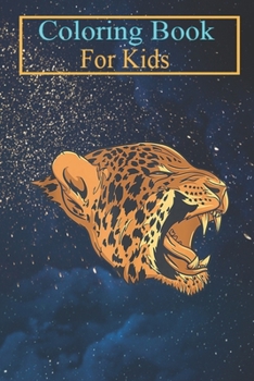 Coloring Book For Kids: Leopard Face Head Jaguars Cheetahs Big Cat Wild Animal Lover Animal Coloring Book: For Kids Aged 3-8 (Fun Activities for Kids)