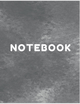 NOTEBOOK: College Ruled Notebook - Gray and White Large (8.5 x 11 inches) - 140 Pages