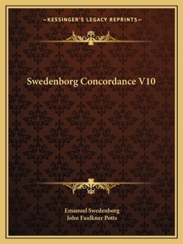 Paperback Swedenborg Concordance V10 Book