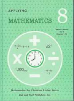 Hardcover Applying Mathematics Grade 8 Math Teacher's Manual Part 2 Book