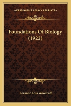 Paperback Foundations Of Biology (1922) Book