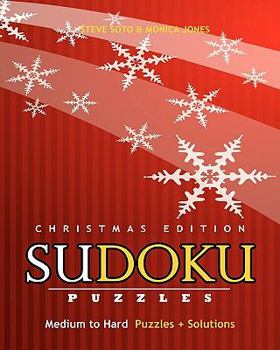 Paperback SUDOKU Puzzles - Christmas Edition, Medium to Hard: Puzzles + Solutions Book