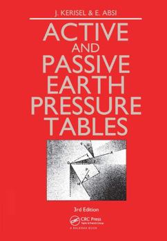 Hardcover Active and Passive Earth Pressure Tables Book