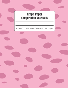 Paperback Graph Paper Composition Notebook: Pink Spots Grid Paper Notebook Journal 4x4 Quad Ruled 120 Pages Large Format 8.5 x 11 Book