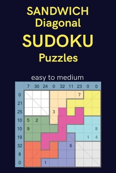 Paperback Sandwich Diagonal Sudoku Puzzles Easy to Medium Book