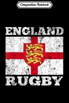 Paperback Composition Notebook: England Rugby Vintage English Flag Rugby Gift Journal/Notebook Blank Lined Ruled 6x9 100 Pages Book