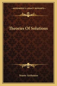 Paperback Theories Of Solutions Book