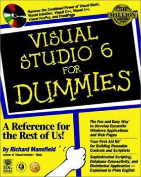 Paperback Visual Studio 6 for Dummies [With Contains Sample Code & Demo Versions] Book