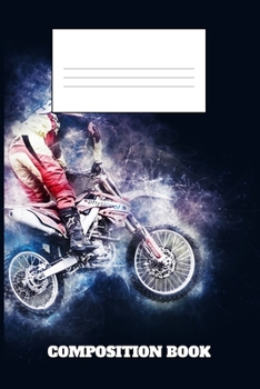 Composition Book: Motorbike Composition Book Wide Ruled