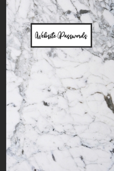Paperback Website Passwords: Internet Password Logbook Large Print With Tabs - Marble Background Cover Book