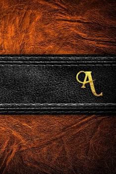 A : Gold Letter Inlay Antique Monogram Vintage Leather (Effect) Organizer Plannner 2019