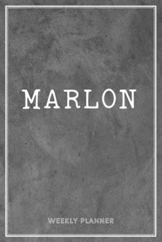 Marlon Weekly Planner: Custom Name Personalized Personal | Appointment Undated | Business Planners | To Do List Organizer Logbook Keepsake | School ... |Grey Loft Cement Exposed Concrete Wall Gift