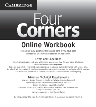 Paperback Four Corners Level 4 Online Workbook (Standalone for Students) Book