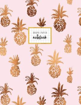 Graph Paper Notebook: Journal for Students, Pineapple Light Pink and Brown, with Graph Grid Paper, Soft Cover, 8.5 X 11, Large, 110 Pages.
