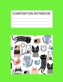 Composition notebook: Ruled (8.5 x 11 in), 110 Pages: Diary Book For Girl, Journal Notebook For Kids, Writing Journal Lined, Cute Pets green (8.5 x 11 in), 110 Pages (cute composition green)