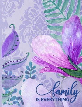 Paperback Family is Everything: Purple Floral 3 Year Monthly Planner - 36 Month Large Organizer for Women Book