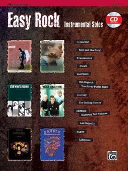 Paperback Easy Rock Instrumental Solos, Level 1: Alto Sax, Book & Online Audio/Software [With CD (Audio)] Book