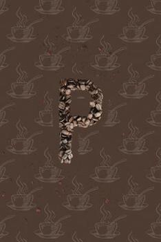 Paperback P: Alphabet Monogram Notebook for Coffee Lovers - Beans Book