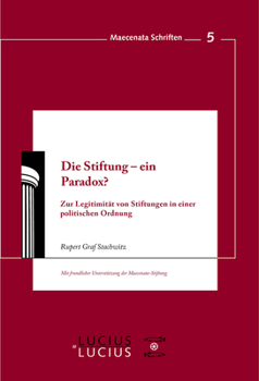 Paperback Die Stiftung - ein Paradox? [German] Book