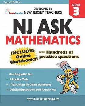 Paperback NJ ASK Practice Tests and Online Workbooks: Mathematics Grade 3, Second Edition: Developed by Expert New Jersey Teachers Book