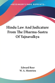 Paperback Hindu Law And Judicature From The Dharma-Sastra Of Yajnavalkya Book