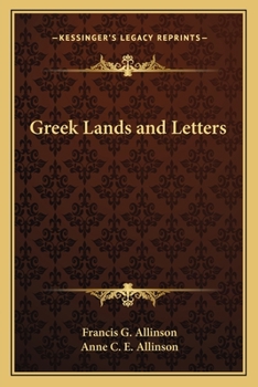 Paperback Greek Lands and Letters Book