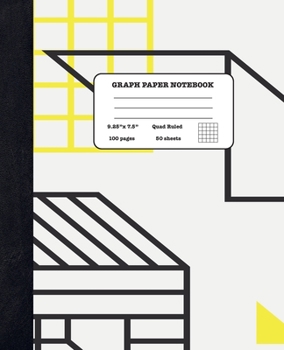 Graph Paper Notebook Quad Ruled 5x5: Maths and Biology - Composition Notebook for Girls Boys Students - cute Notebook for College School - Geometric Shapes Design