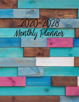 Paperback Monthly Planner 2020-2028: 9 Year Monthly Calendar Planner (Jan 2020 - Dec 2028) wood cover Book