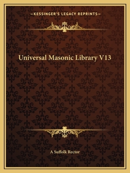 Paperback Universal Masonic Library V13 Book