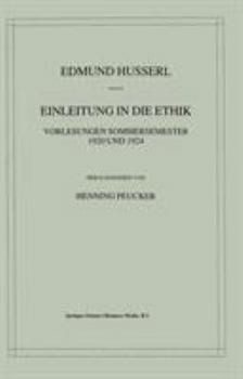 Paperback Einleitung in Die Ethik: Vorlesungen Sommersemester 1920/1924 [German] Book