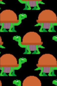Paperback Retro Turtle Pattern: Lined Notebook Journal - For Turtle Lovers Animal Enthusiasts - Novelty Themed Gifts Book