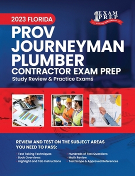 Paperback 2023 Florida County PROV Journeyman Plumber Exam Prep: 2023 Study Review & Practice Exams Book