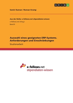 Paperback Auswahl eines geeigneten ERP-Systems. Anforderungen und Einschränkungen [German] Book