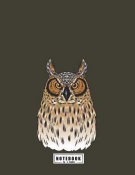 Paperback Notebook: Owl on dark green cover and Dot Graph Line Sketch pages, Extra large (8.5 x 11) inches, 110 pages, White paper, Sketch Book