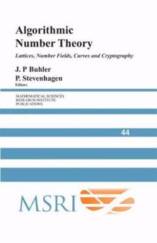 Hardcover Algorithmic Number Theory: Lattices, Number Fields, Curves and Cryptography Book