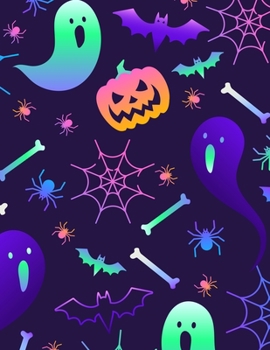 Halloween Notebook: Halloween Activities Book for Kids College Ruled Paper, Lined Sheets Pages For Writing Taking Notes Pads, Wide Ruled Notepad, ... For Girls Boys Cute Gift Pumpkin Ghost Cover