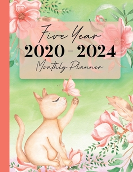 2020-2024 Five Year Monthly Planner: 60 Monthly Calendars with Monthly Focus, Goals, and To-Do List