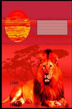 Paperback Löwe: A5 Liniertes Schreibheft Für Schüler Und Lehrer [German] Book