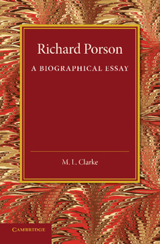 Paperback Richard Porson: A Biographical Essay Book